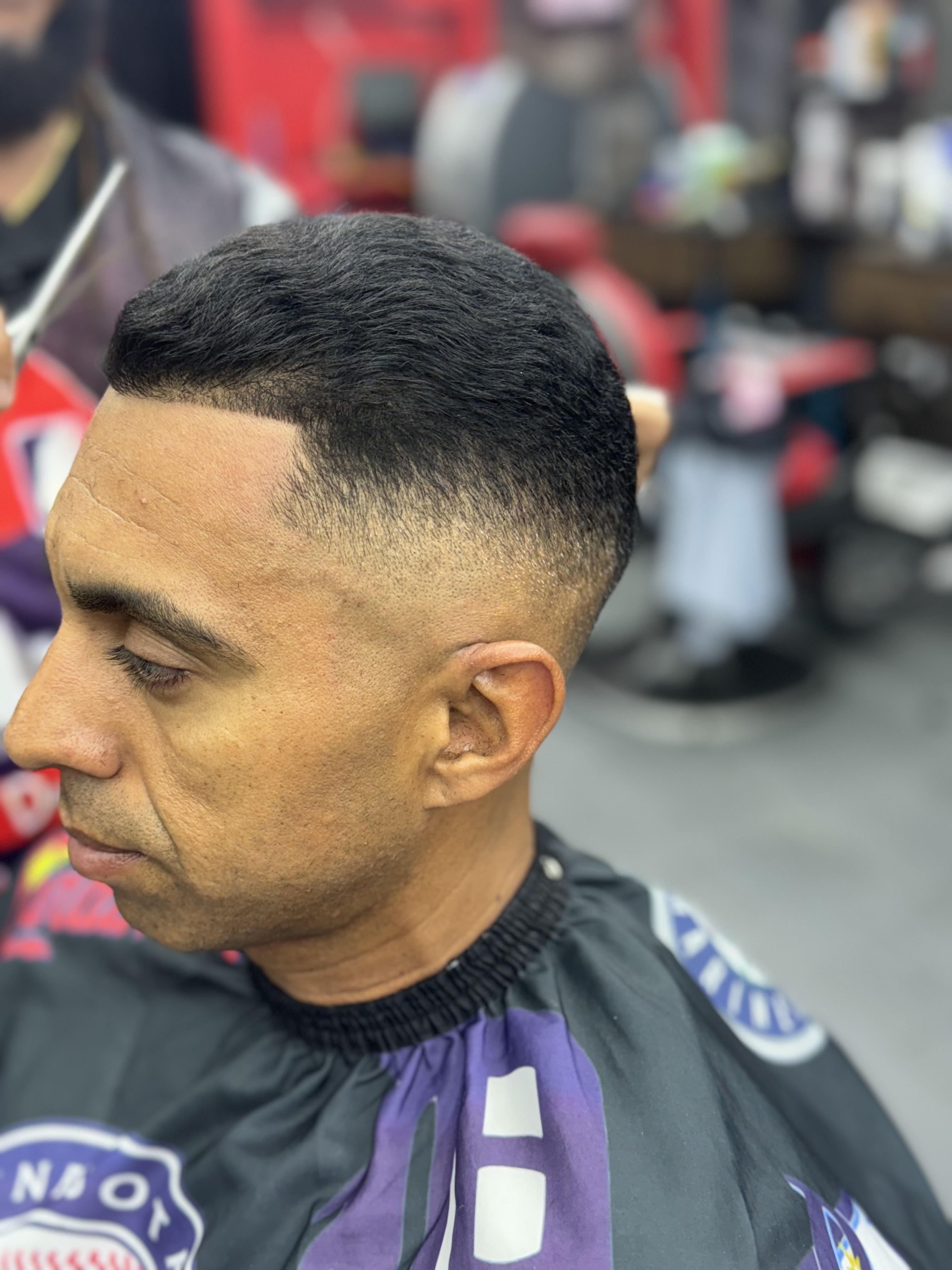 Skin fade — side profile
