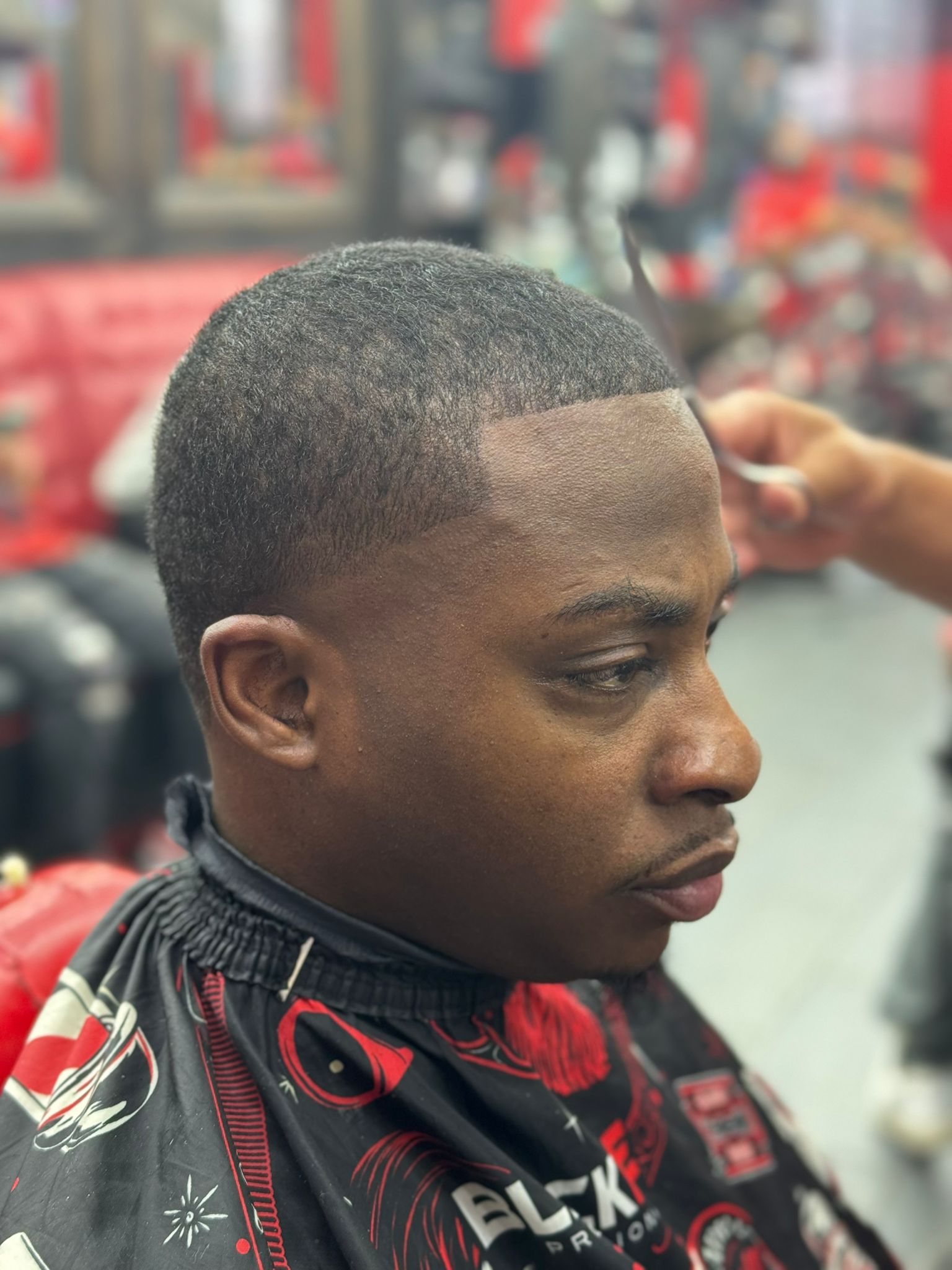 Sharp line up — scissor work