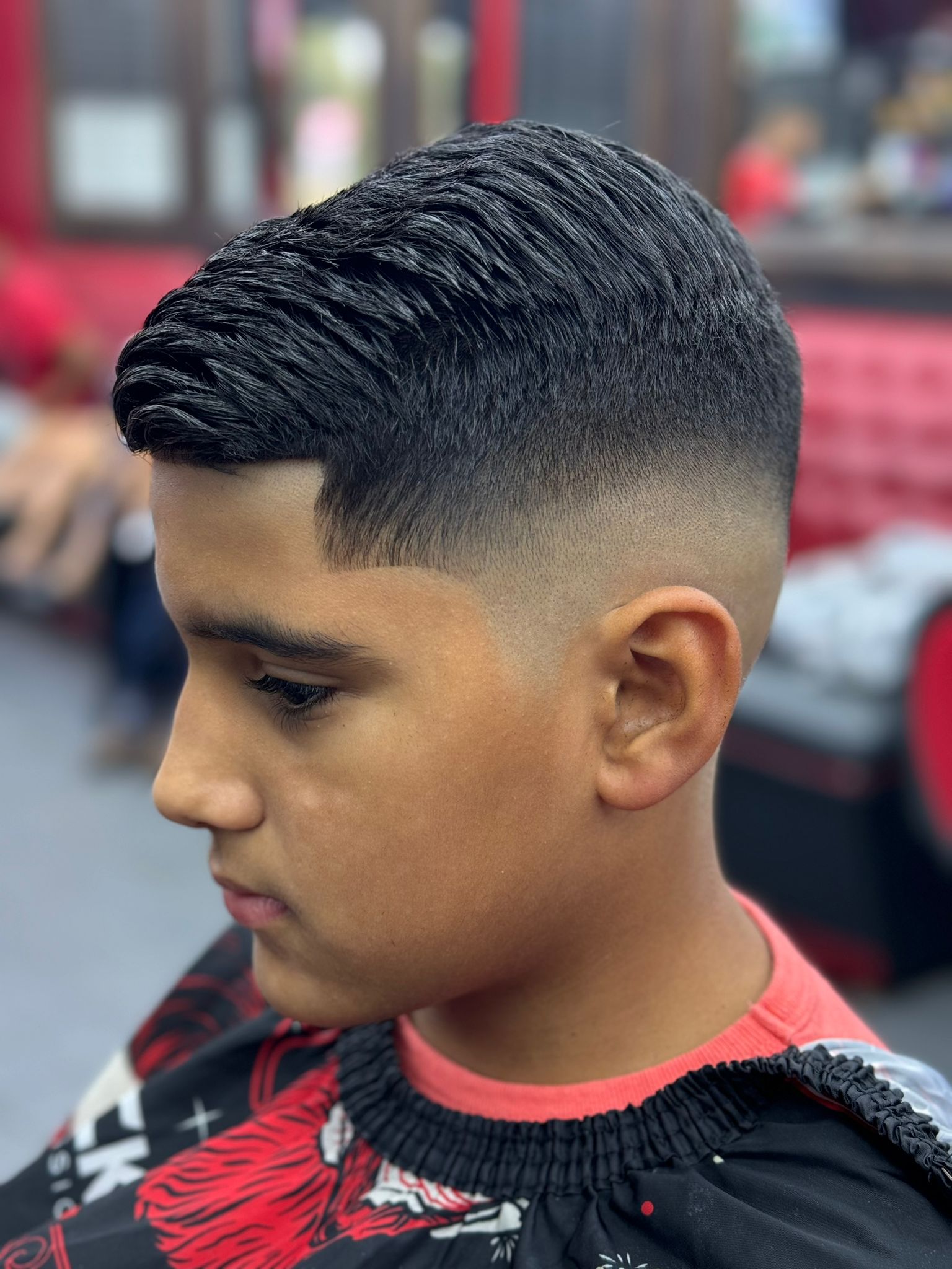 Kid's cut with clean fade